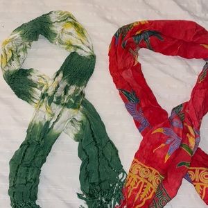 2 Tie dye style Scarves | bundle of 2